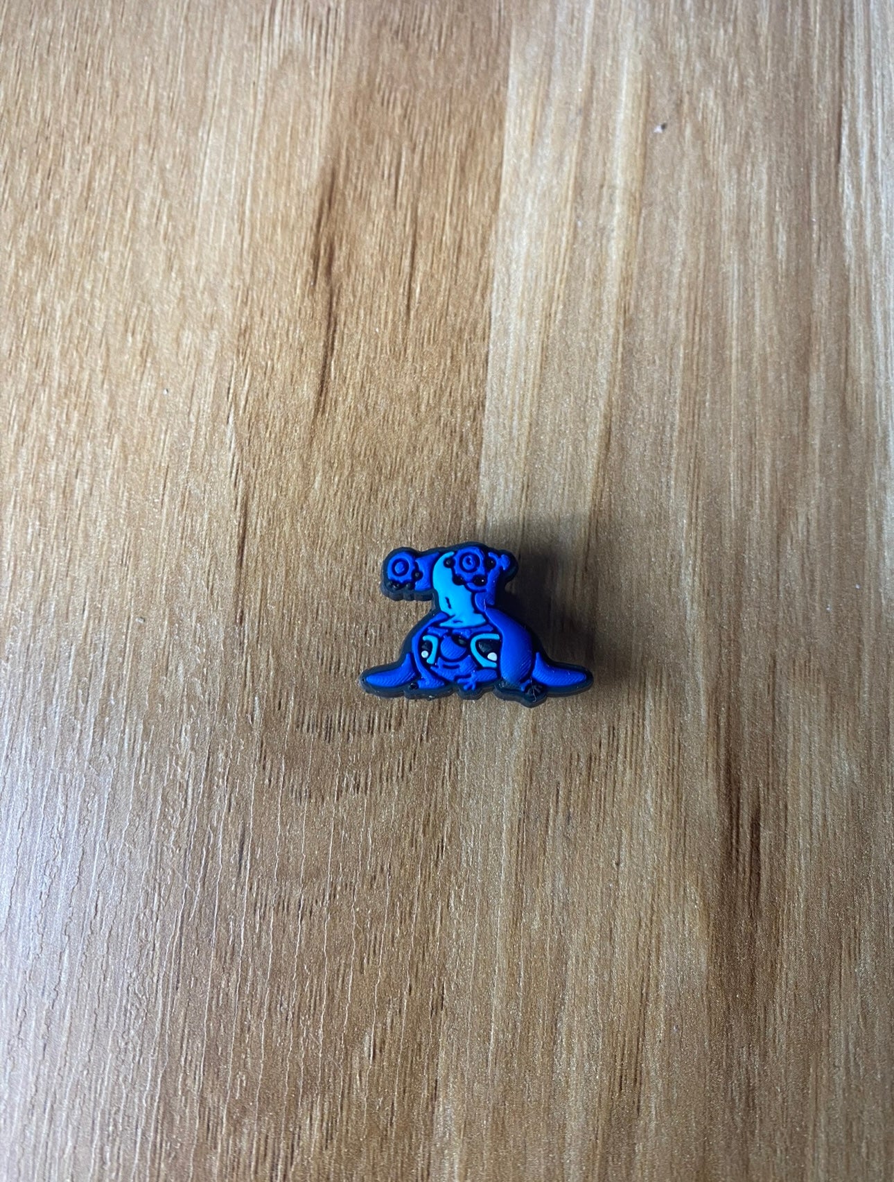 Blue Upside Down Alien Shoe Charm