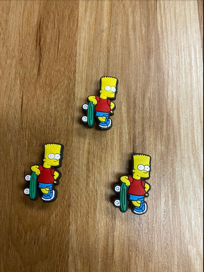 Bart With A Skateboard Shoe Charm