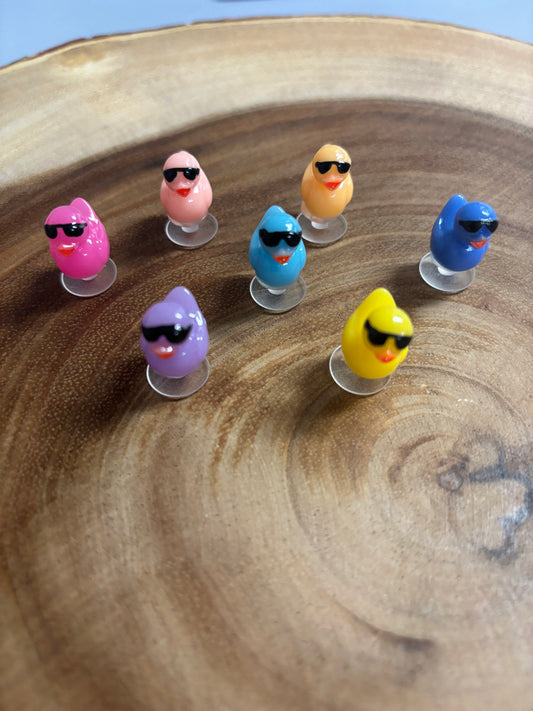 3D Duck With Glasses Shoe Charm