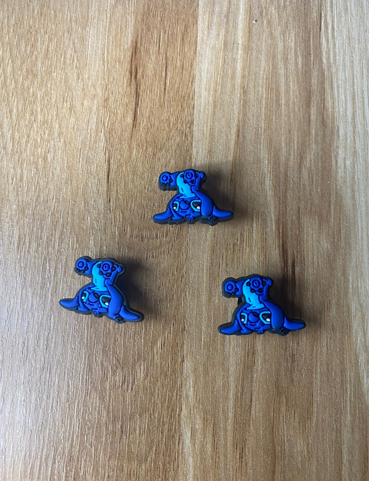 Blue Upside Down Alien Shoe Charm