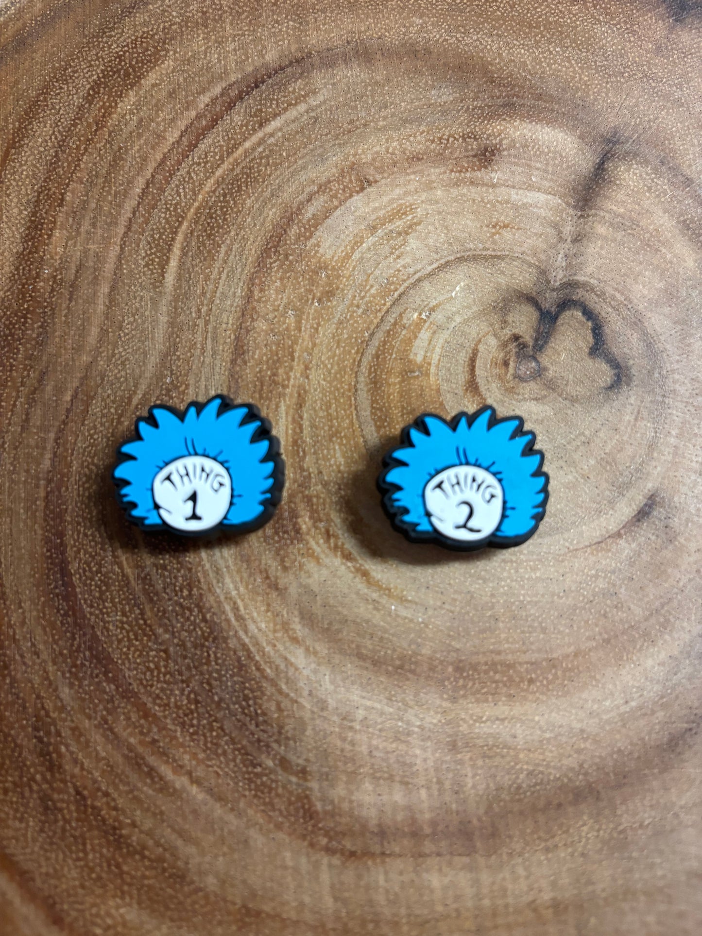 Thing 1 and Thing 2 Shoe Charms