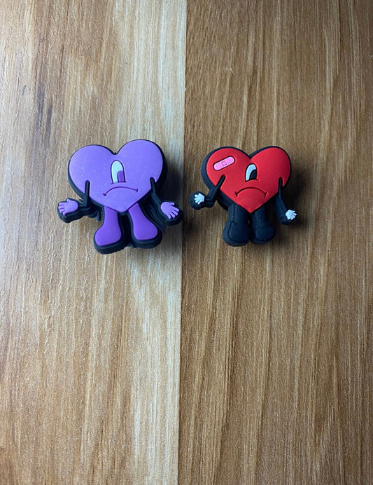 Heart With A Face Shoe Charms