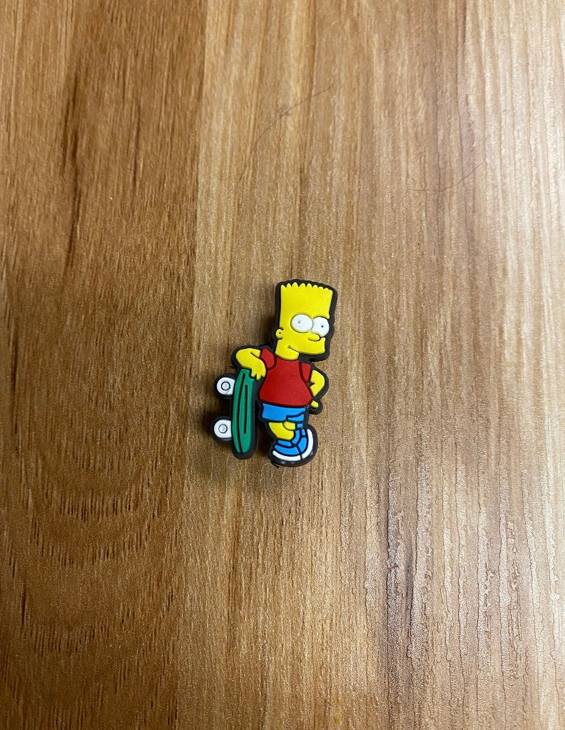 Bart With A Skateboard Shoe Charm