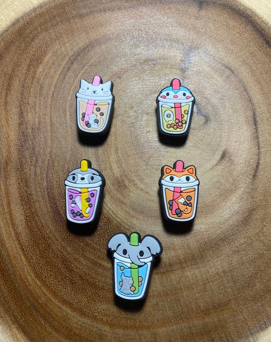 Animal Boba Face Shoe Charm