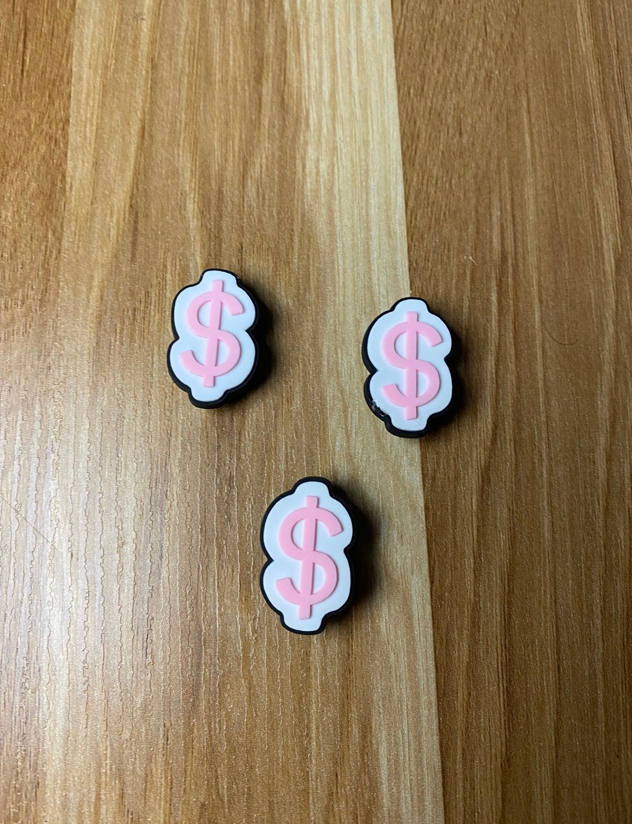 Pink $ Sign Shoe Charm