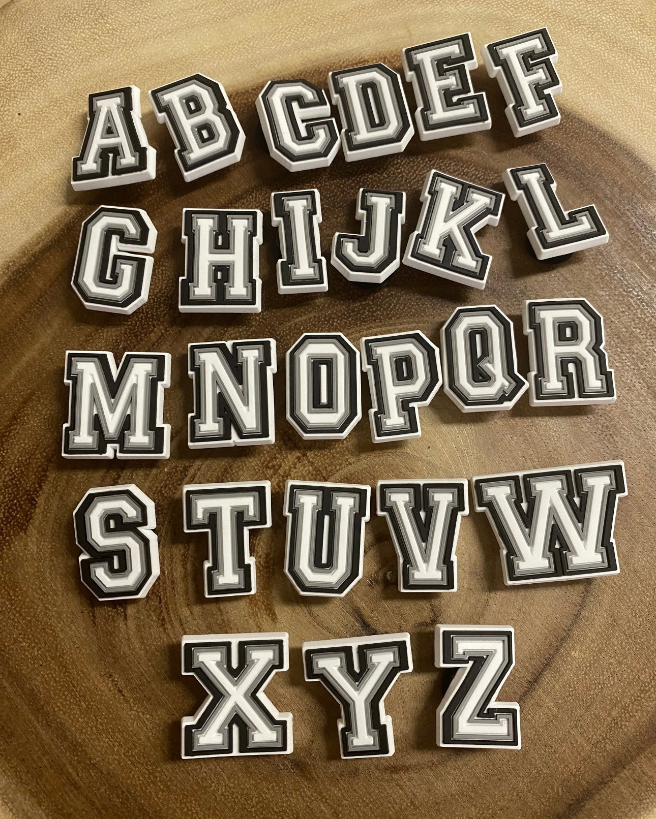 Alphabet Shoe Charms