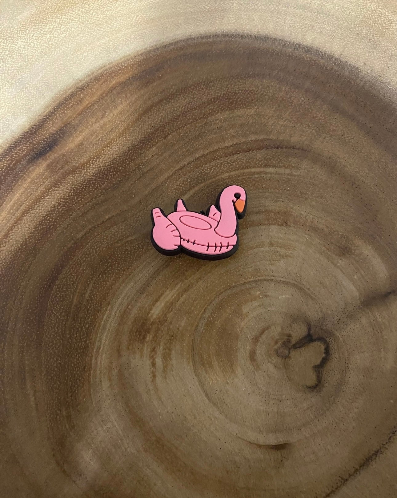 Pink Swan Shoe Charm