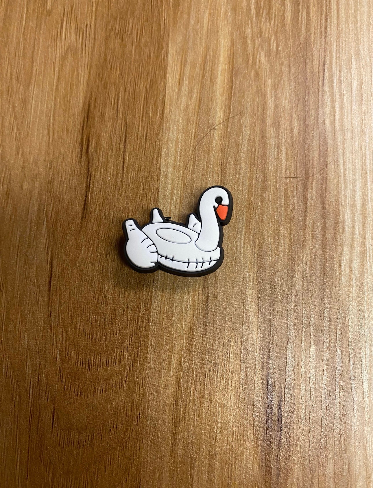 White Swan Shoe Charm