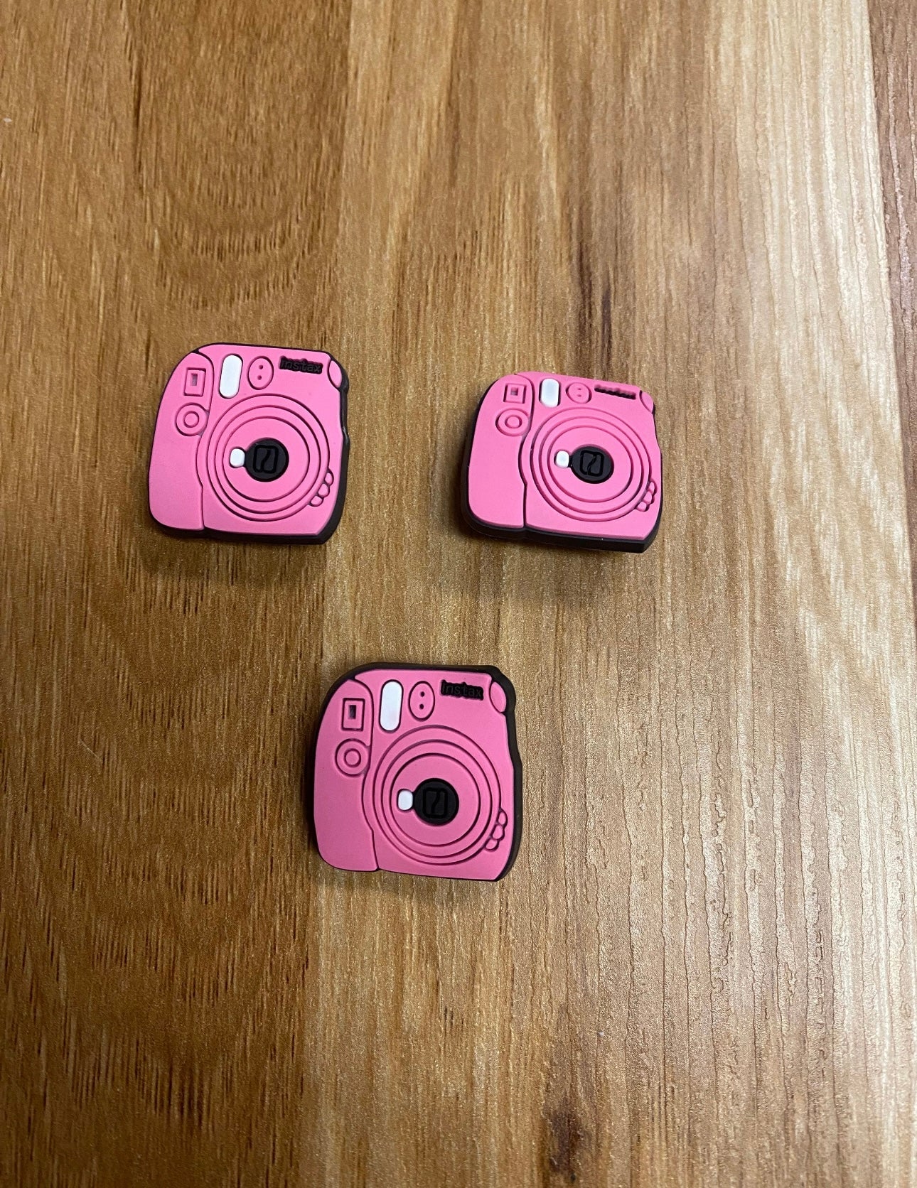 Pink Camera Shoe Charm