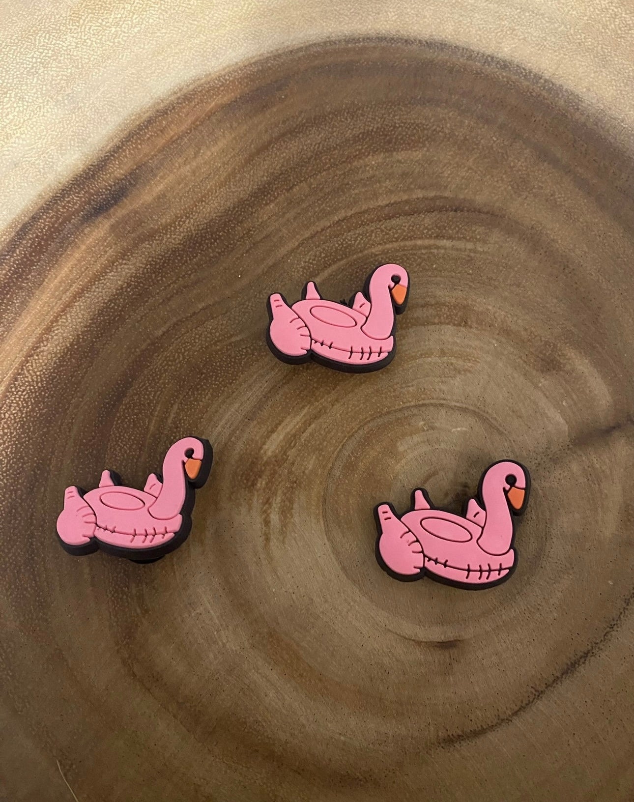 Pink Swan Shoe Charm