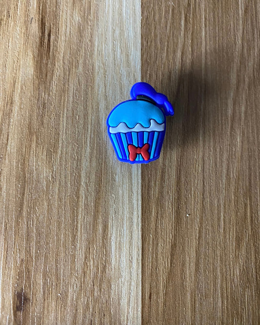 Blue Cupcake Shoe Charm